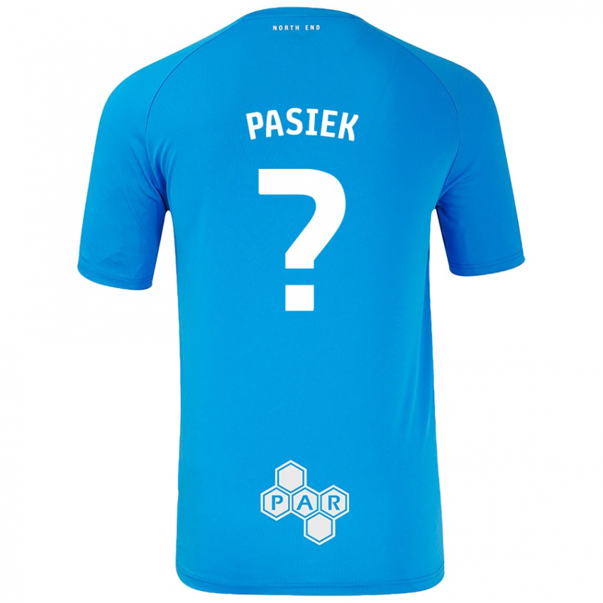 ילדים Kacper Pasiek #0 כחול שמיים הרחק ג'רזי 2024/25 חולצה קצרה