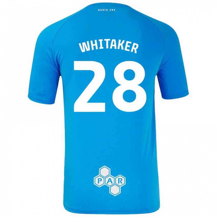 ילדים Eve Whitaker #28 כחול שמיים הרחק ג'רזי 2024/25 חולצה קצרה