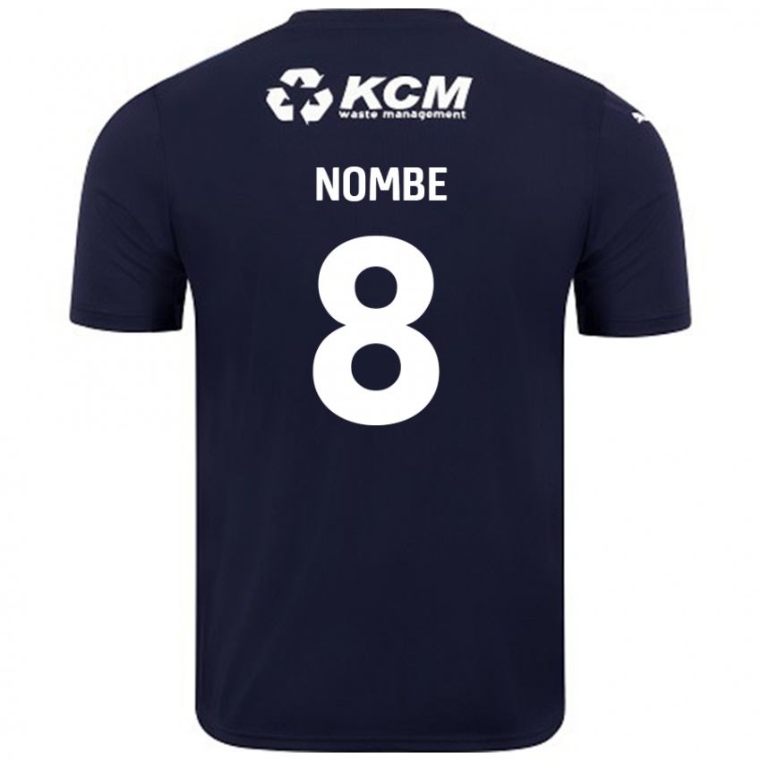 ילדים Sam Nombe #8 כָּחוֹל כֵּהֶה הרחק ג'רזי 2024/25 חולצה קצרה