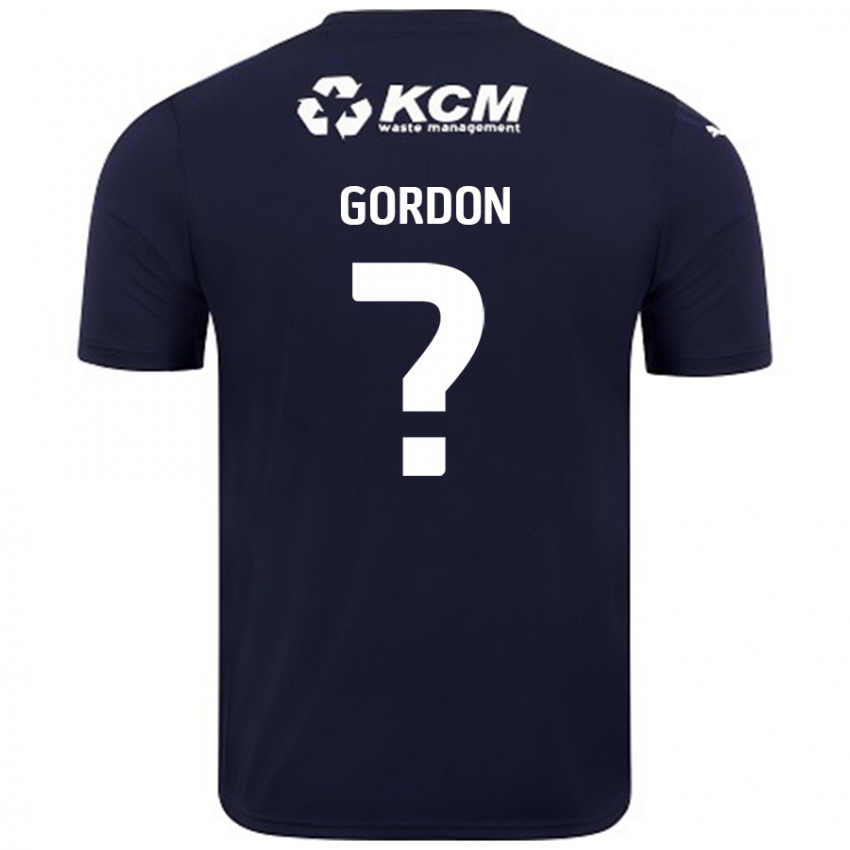 ילדים Owain Gordon #0 כָּחוֹל כֵּהֶה הרחק ג'רזי 2024/25 חולצה קצרה