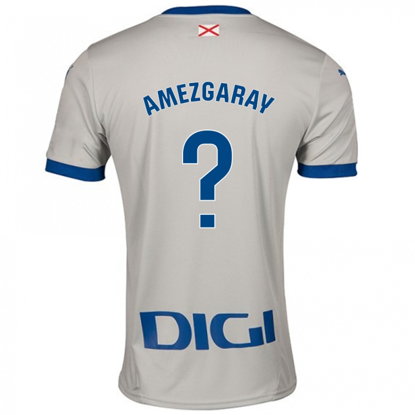 ילדים Ander Amezgaray #0 אפור בהיר הרחק ג'רזי 2024/25 חולצה קצרה