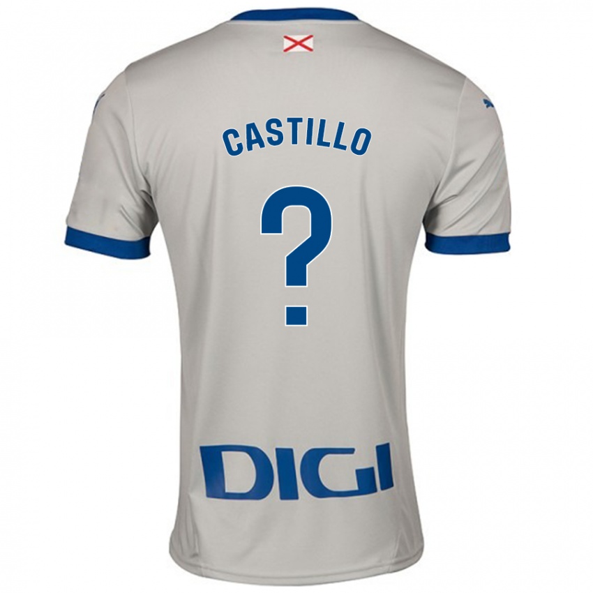 ילדים Adrián Castillo #0 אפור בהיר הרחק ג'רזי 2024/25 חולצה קצרה