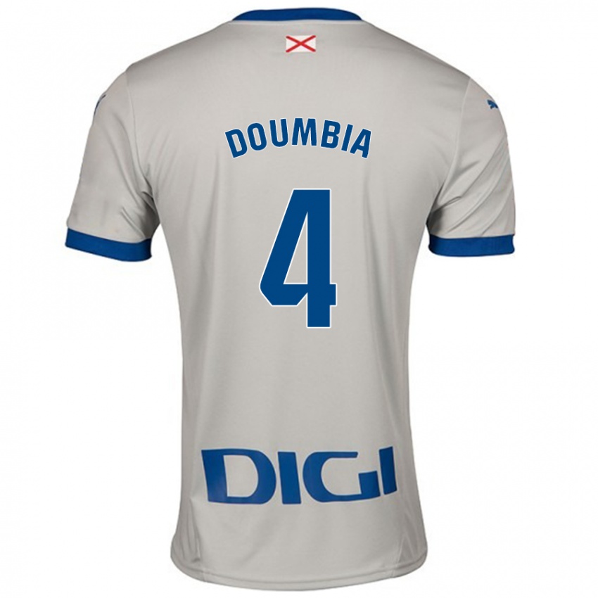 ילדים Daouda Doumbia #4 אפור בהיר הרחק ג'רזי 2024/25 חולצה קצרה