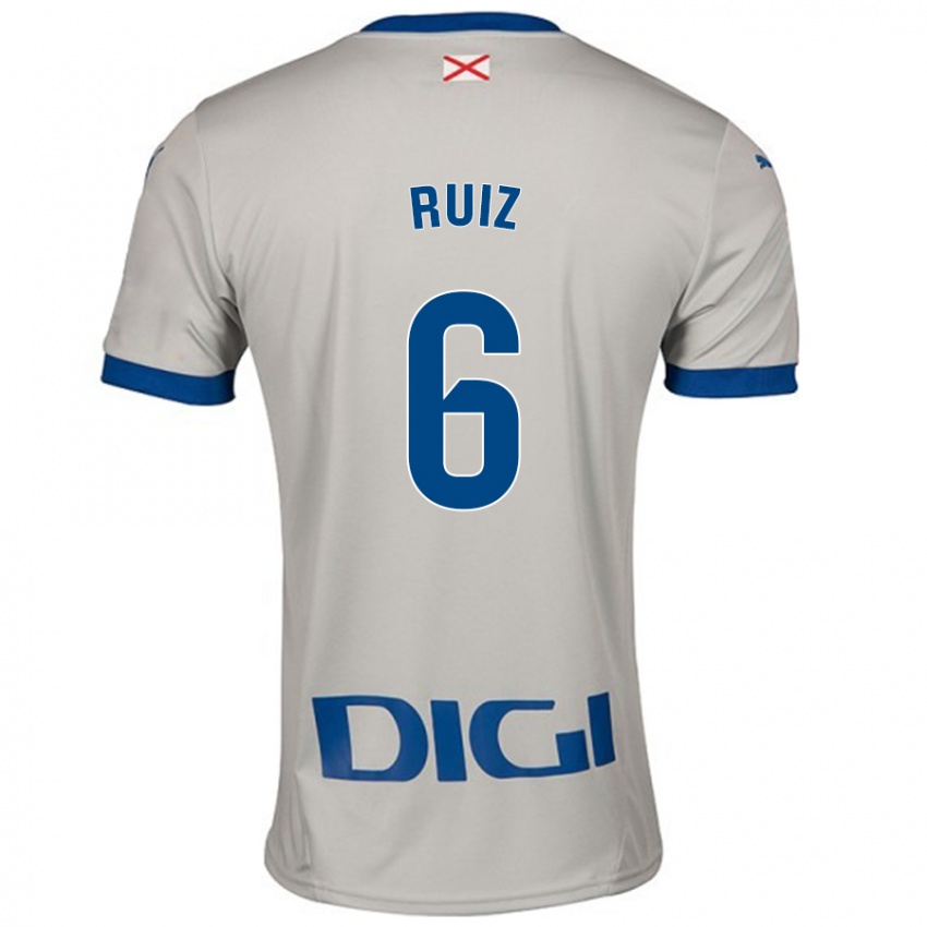 ילדים Markel Ruiz #6 אפור בהיר הרחק ג'רזי 2024/25 חולצה קצרה