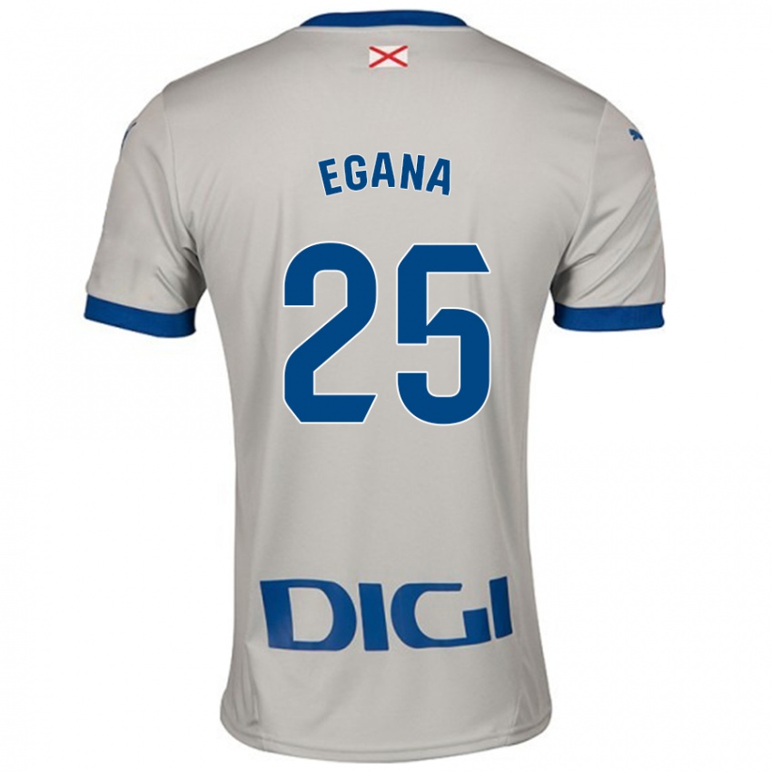 ילדים Eider Egaña #25 אפור בהיר הרחק ג'רזי 2024/25 חולצה קצרה