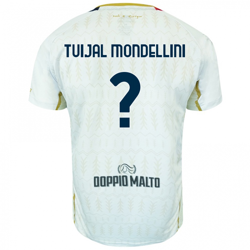 ילדים Luca Tuijal Mondellini #0 לָבָן הרחק ג'רזי 2024/25 חולצה קצרה