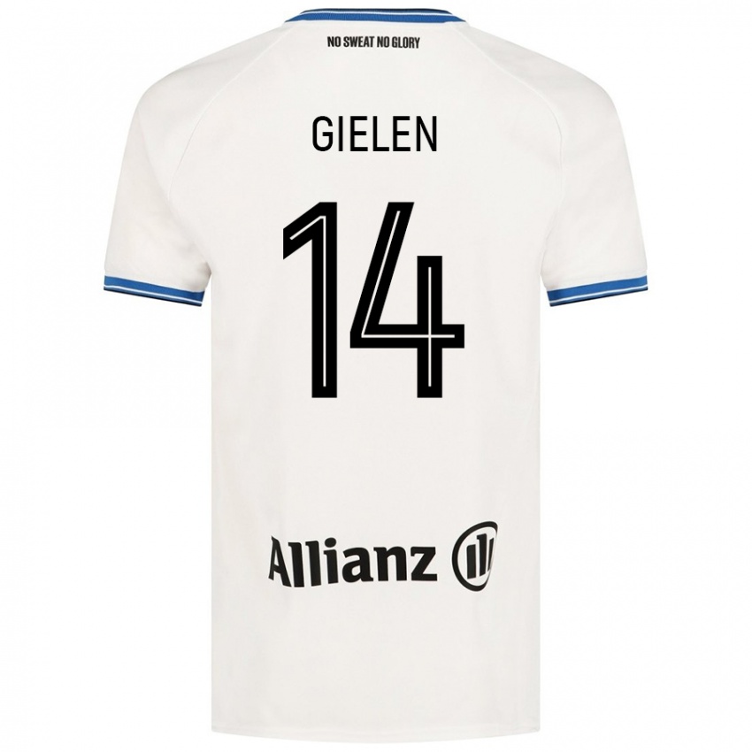 ילדים Sterre Gielen #14 לָבָן הרחק ג'רזי 2024/25 חולצה קצרה