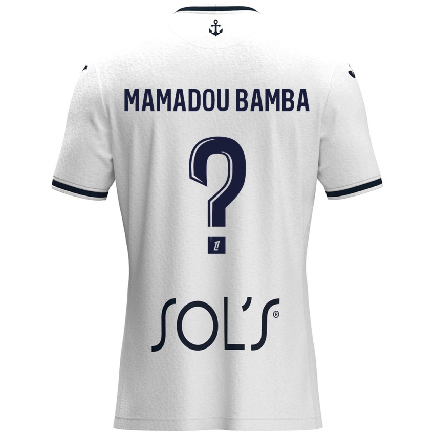 ילדים Ben Mamadou Bamba #0 לבן כחול כהה הרחק ג'רזי 2024/25 חולצה קצרה