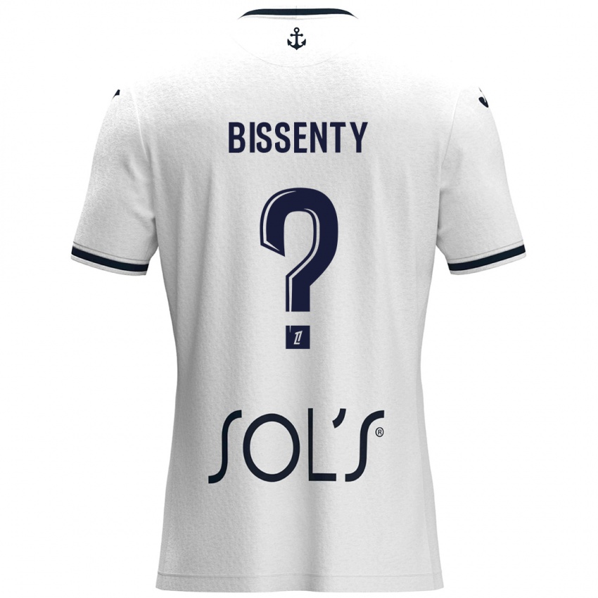 ילדים Bissenty Gomis #0 לבן כחול כהה הרחק ג'רזי 2024/25 חולצה קצרה