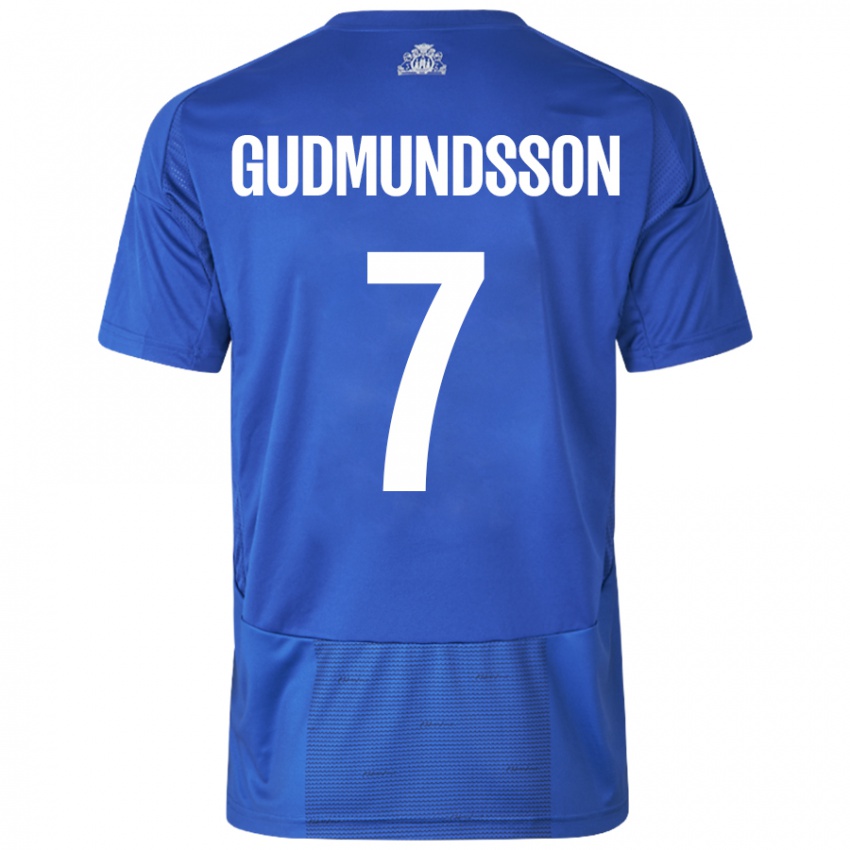 ילדים Galdur Gudmundsson #7 כחול לבן הרחק ג'רזי 2024/25 חולצה קצרה