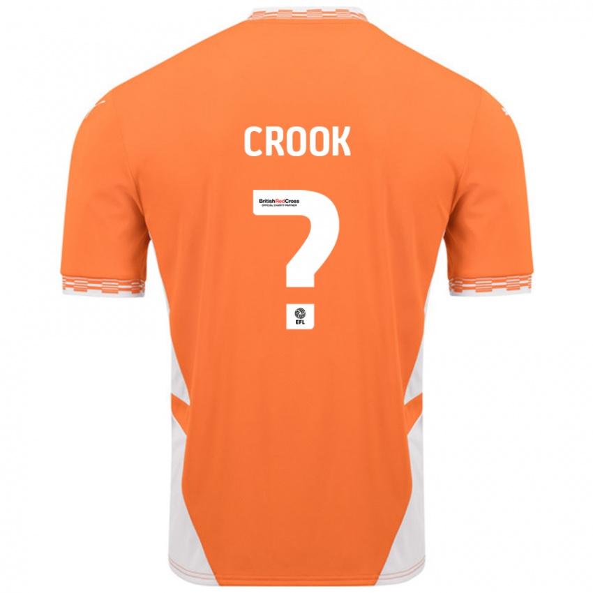 גברים Amy Crook #0 כתום לבן ג'רזי ביתית 2024/25 חולצה קצרה