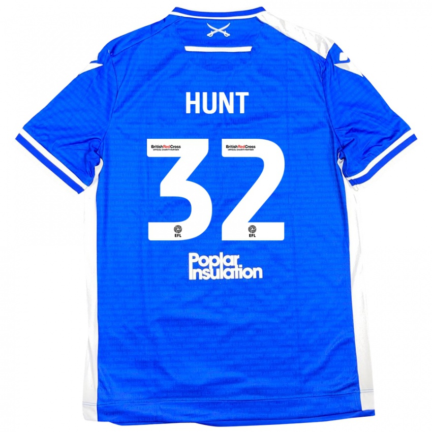 גברים Jack Hunt #32 כחול לבן ג'רזי ביתית 2024/25 חולצה קצרה