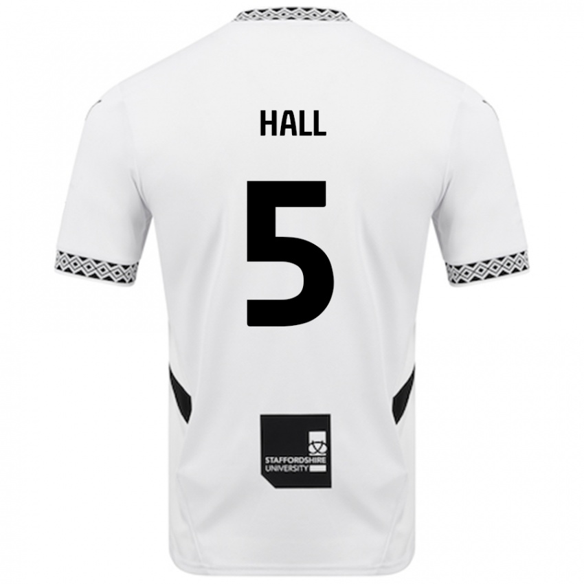 גברים Connor Hall #5 לָבָן ג'רזי ביתית 2024/25 חולצה קצרה