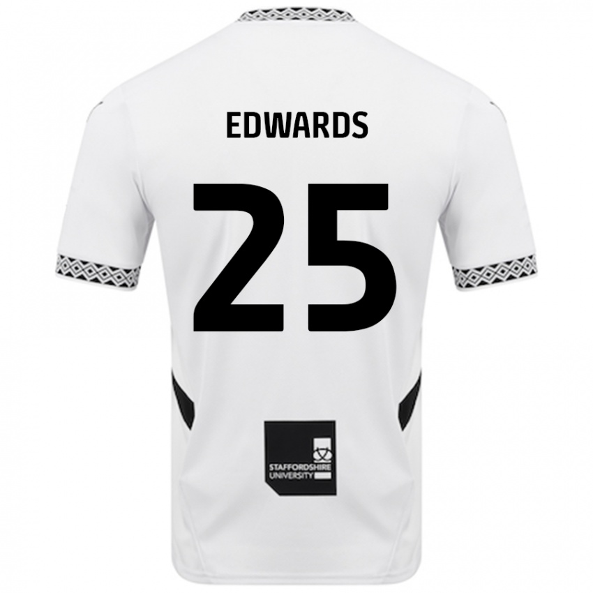 גברים Diamond Edwards #25 לָבָן ג'רזי ביתית 2024/25 חולצה קצרה