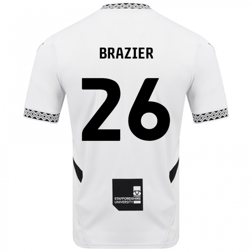 גברים Liam Brazier #26 לָבָן ג'רזי ביתית 2024/25 חולצה קצרה