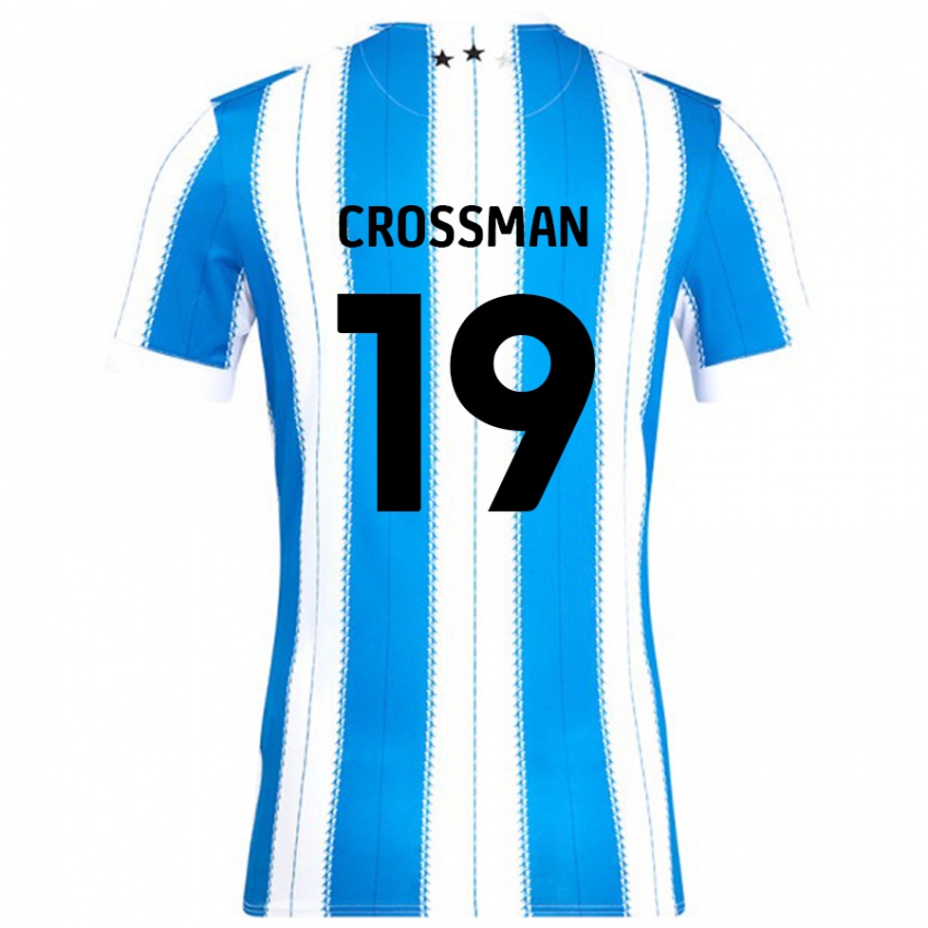 גברים Paige Crossman #19 כחול לבן ג'רזי ביתית 2024/25 חולצה קצרה