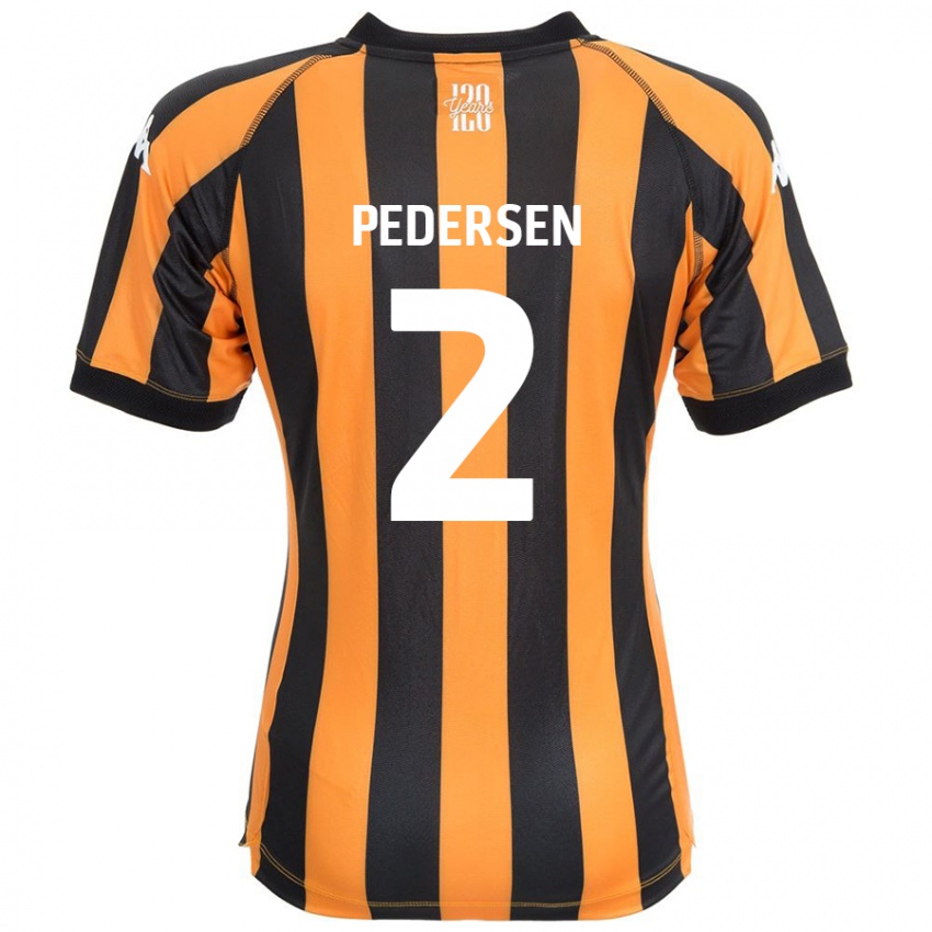 גברים Eden Pedersen #2 ענבר שחור ג'רזי ביתית 2024/25 חולצה קצרה