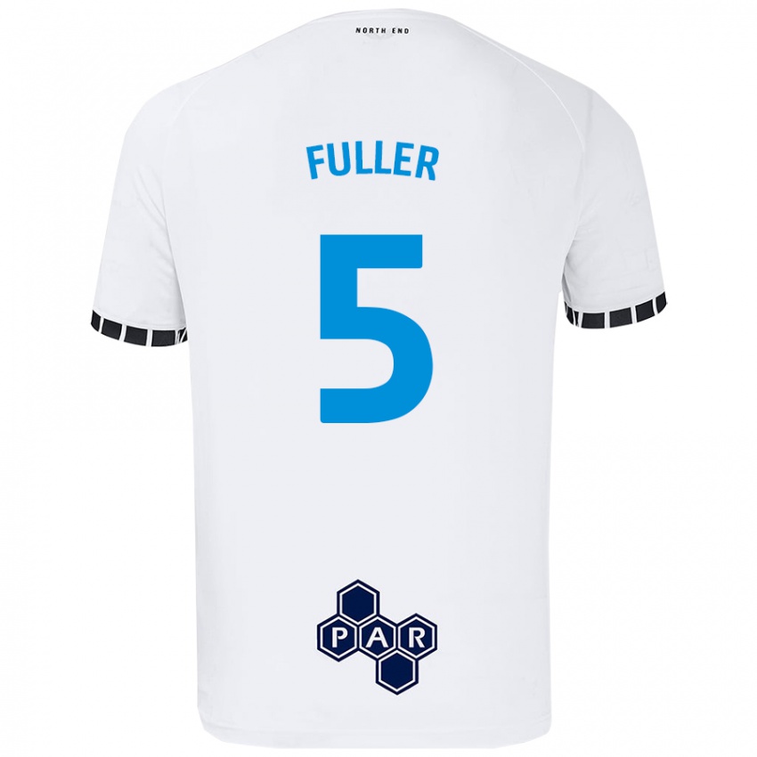 גברים Olivia Fuller #5 לָבָן ג'רזי ביתית 2024/25 חולצה קצרה