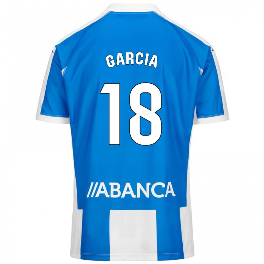 גברים Raquel García #18 כחול לבן ג'רזי ביתית 2024/25 חולצה קצרה