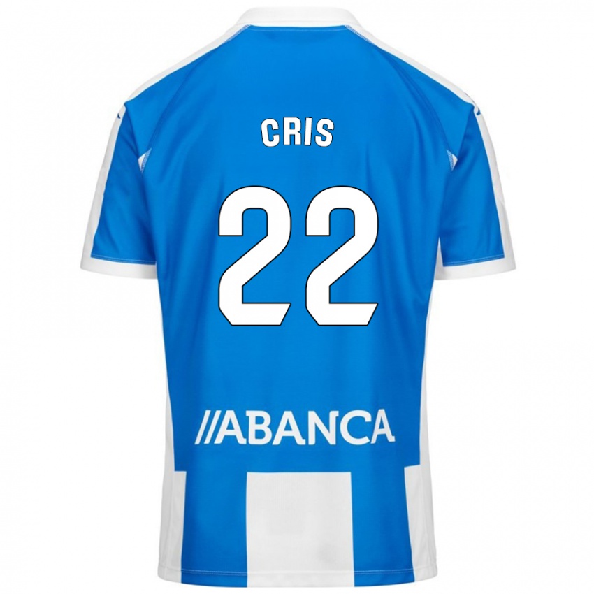 גברים Cris #22 כחול לבן ג'רזי ביתית 2024/25 חולצה קצרה