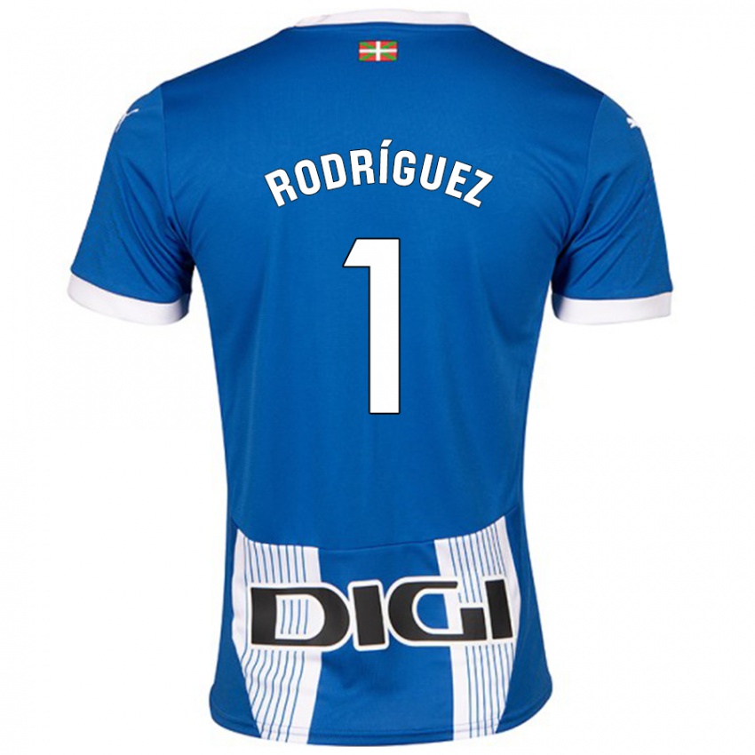 גברים Adrián Rodríguez #1 כְּחוֹל ג'רזי ביתית 2024/25 חולצה קצרה