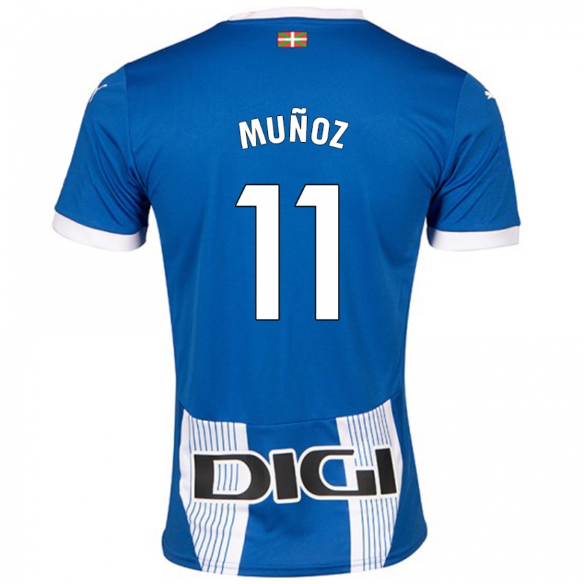 גברים Egoitz Muñoz #11 כְּחוֹל ג'רזי ביתית 2024/25 חולצה קצרה