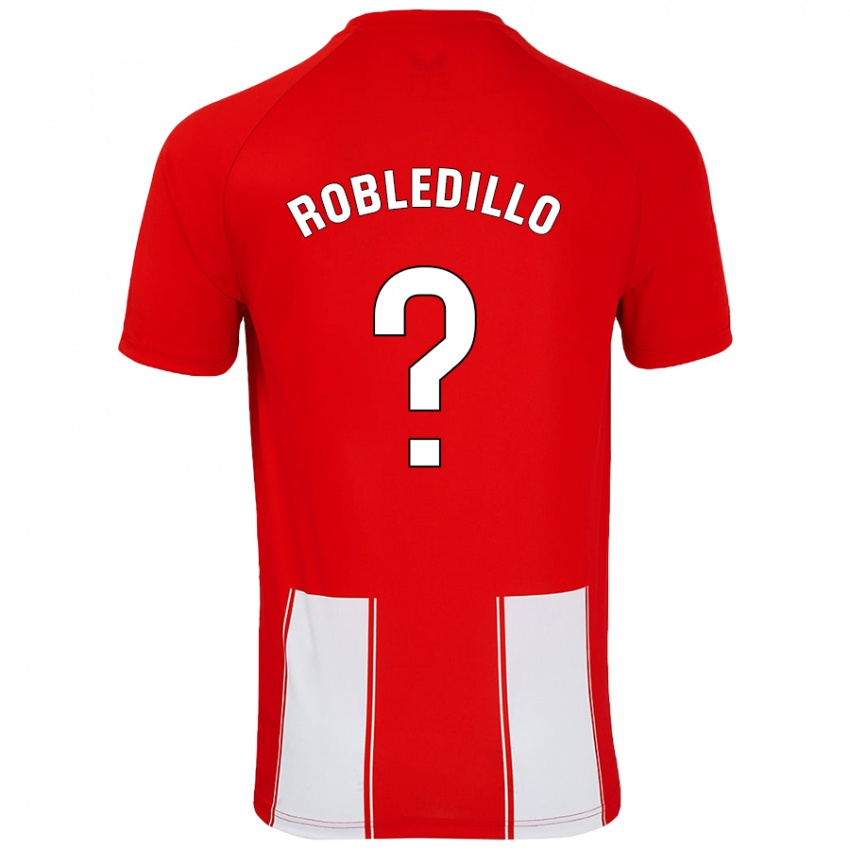 גברים Pedro Robledillo #0 אדום לבן ג'רזי ביתית 2024/25 חולצה קצרה