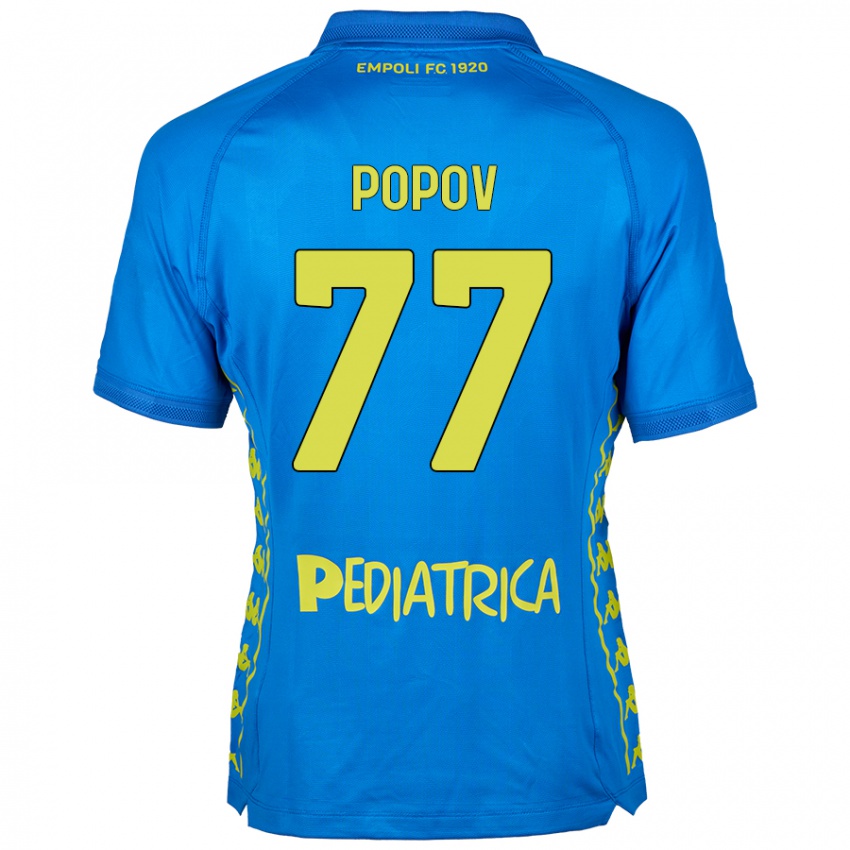 גברים Bogdan Popov #77 כְּחוֹל ג'רזי ביתית 2024/25 חולצה קצרה