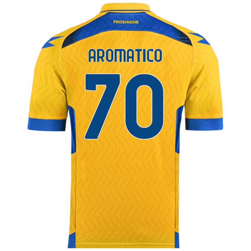 גברים Raul Aromatico #70 צָהוֹב ג'רזי ביתית 2024/25 חולצה קצרה