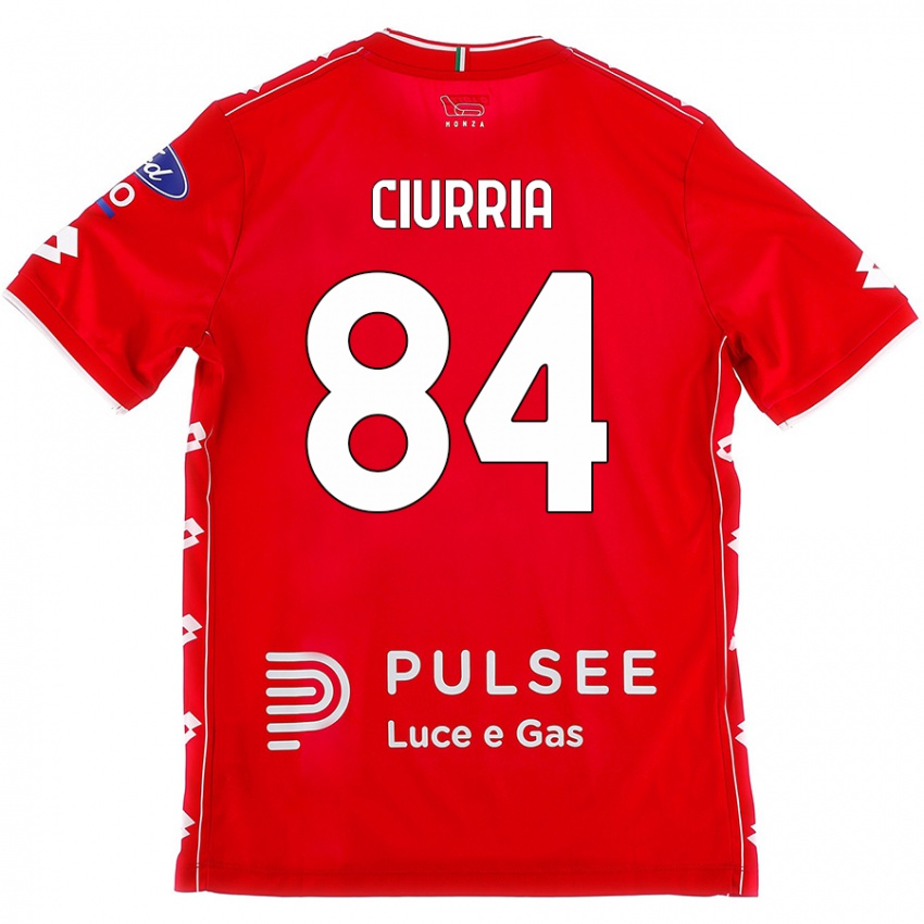 גברים Patrick Ciurria #84 אדום לבן ג'רזי ביתית 2024/25 חולצה קצרה