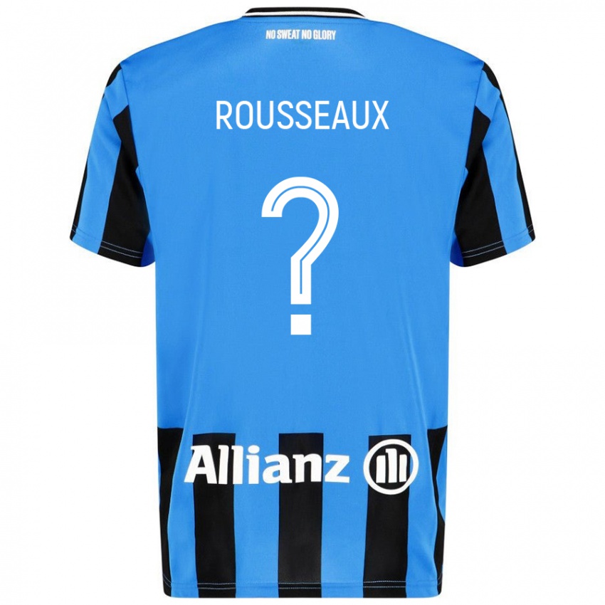 גברים Luca Rousseaux #0 כחול שמיים שחור ג'רזי ביתית 2024/25 חולצה קצרה