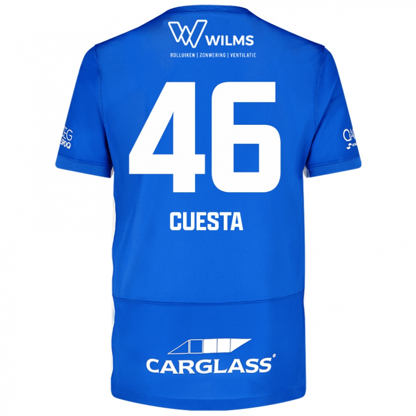 גברים Carlos Cuesta #46 כְּחוֹל ג'רזי ביתית 2024/25 חולצה קצרה