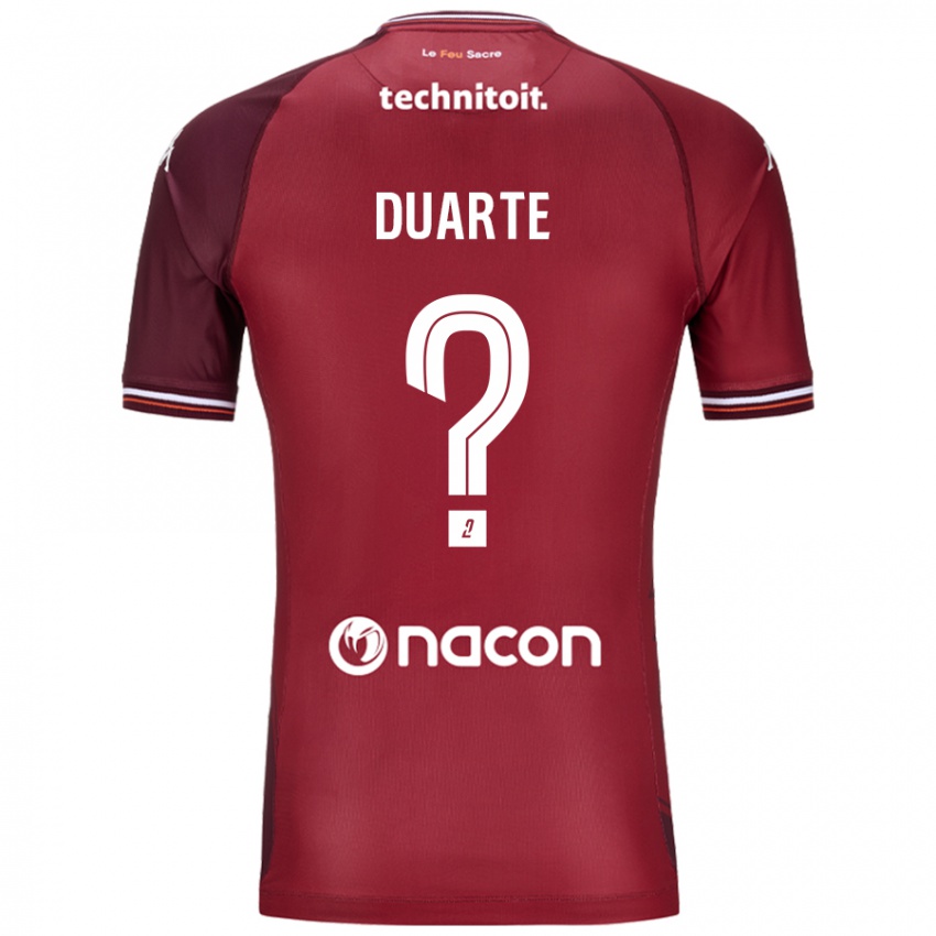 גברים Diego Duarte #0 גרנאטה אדומה ג'רזי ביתית 2024/25 חולצה קצרה