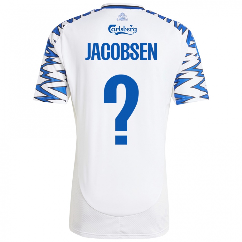 גברים Holger Jacobsen #0 לבן כחול שמיים ג'רזי ביתית 2024/25 חולצה קצרה