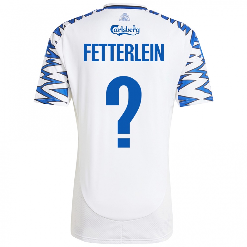 גברים Sean Fetterlein #0 לבן כחול שמיים ג'רזי ביתית 2024/25 חולצה קצרה