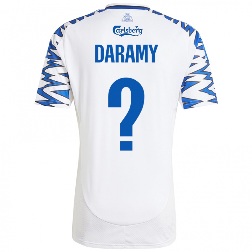 גברים Abdul Daramy #0 לבן כחול שמיים ג'רזי ביתית 2024/25 חולצה קצרה