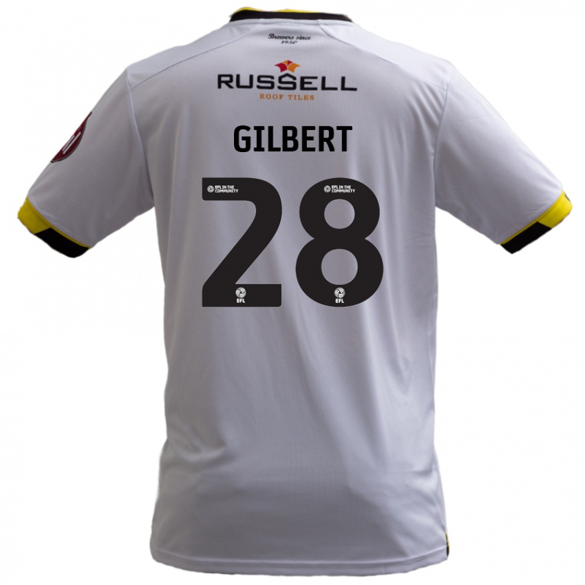 גברים Cameron Gilbert #28 לָבָן הרחק ג'רזי 2024/25 חולצה קצרה