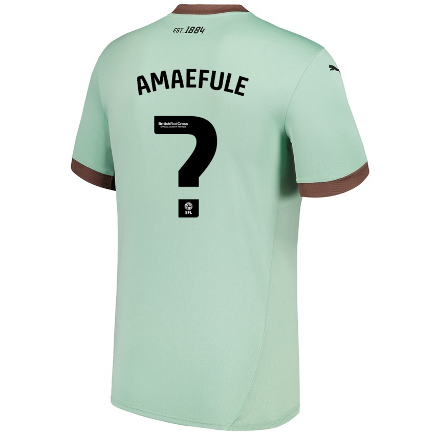 גברים Kelvin Amaefule #0 ירוק חיוור הרחק ג'רזי 2024/25 חולצה קצרה