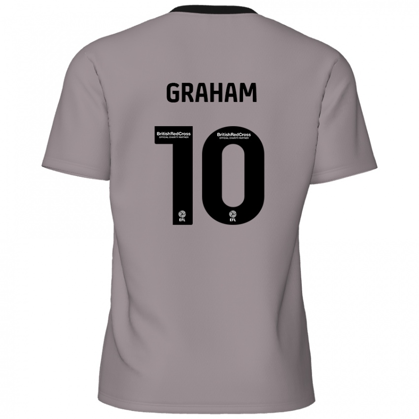 גברים Jordan Graham #10 אָפוֹר הרחק ג'רזי 2024/25 חולצה קצרה