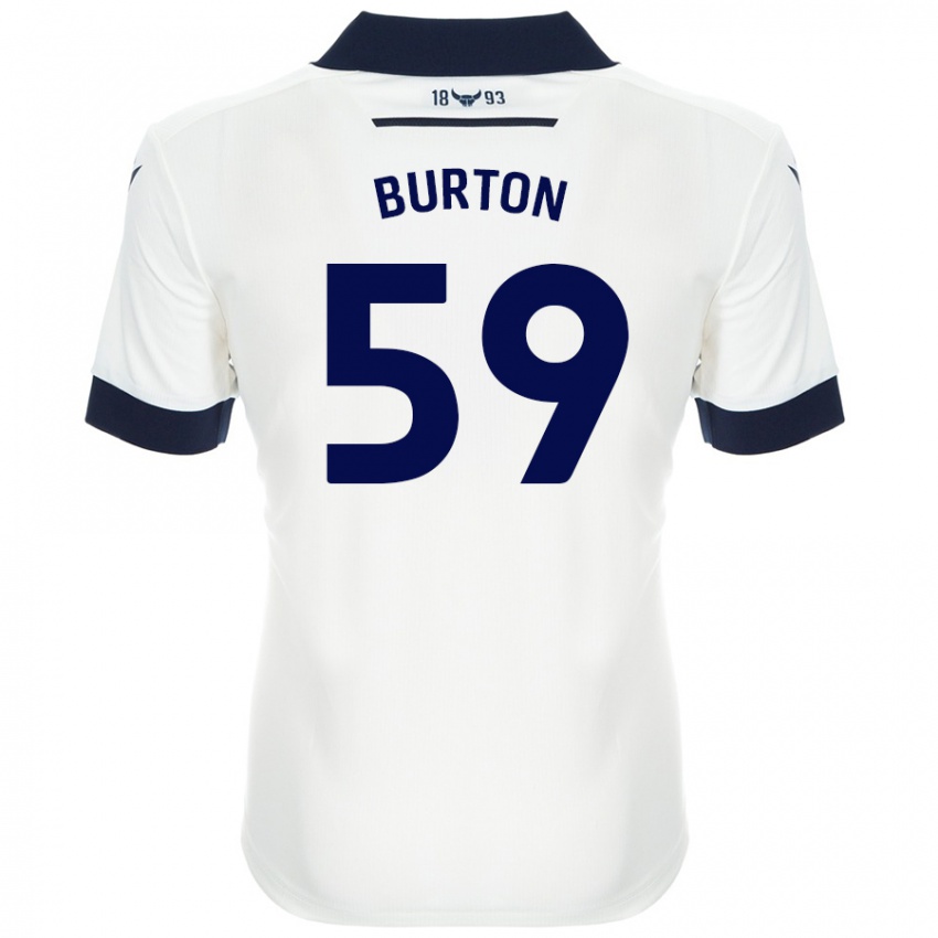 גברים Kasway Burton #59 כחול נייבי לבן הרחק ג'רזי 2024/25 חולצה קצרה