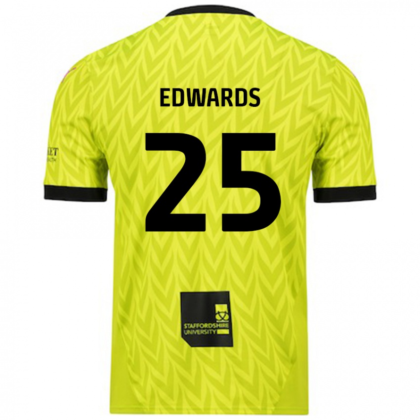 גברים Diamond Edwards #25 ירוק פלורסנט הרחק ג'רזי 2024/25 חולצה קצרה