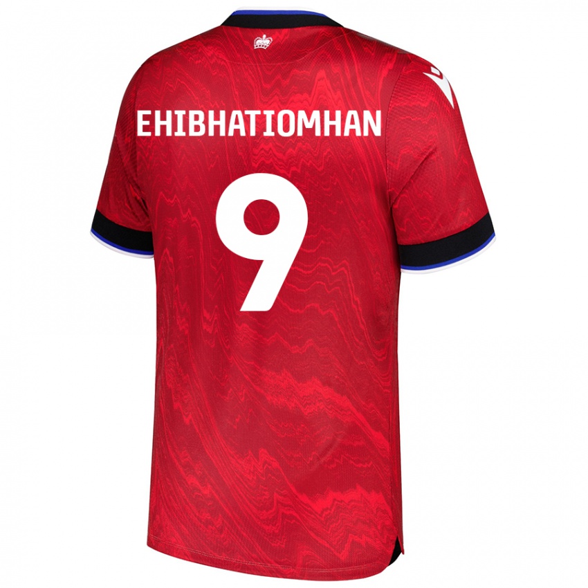 גברים Kelvin Ehibhatiomhan #9 אדום שחור הרחק ג'רזי 2024/25 חולצה קצרה