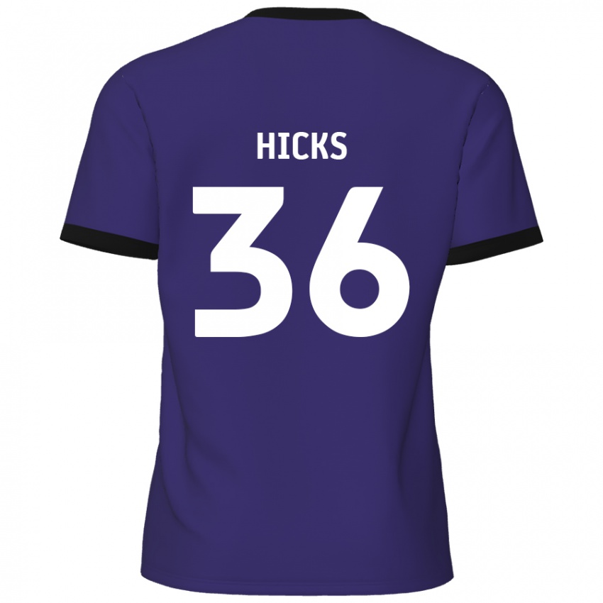 גברים David Hicks #36 סָגוֹל הרחק ג'רזי 2024/25 חולצה קצרה