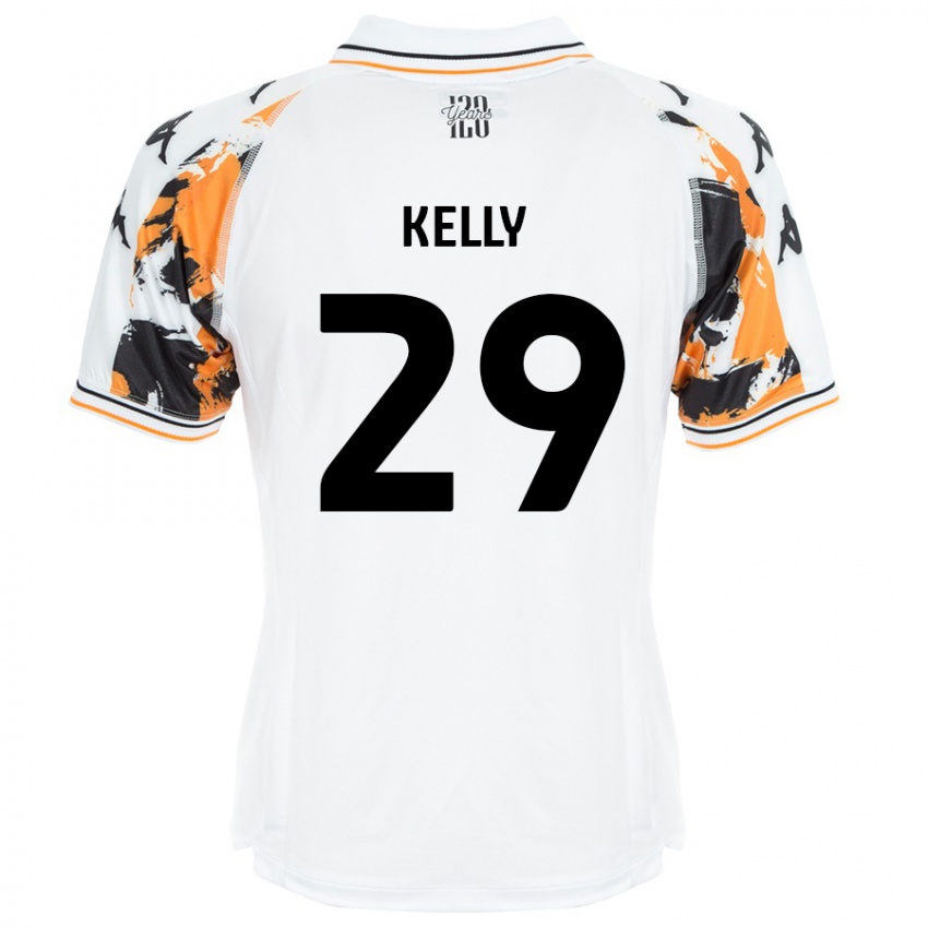 גברים Ace Kelly #29 לָבָן הרחק ג'רזי 2024/25 חולצה קצרה