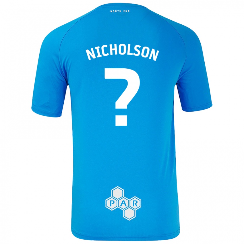 גברים Joseph Nicholson #0 כחול שמיים הרחק ג'רזי 2024/25 חולצה קצרה