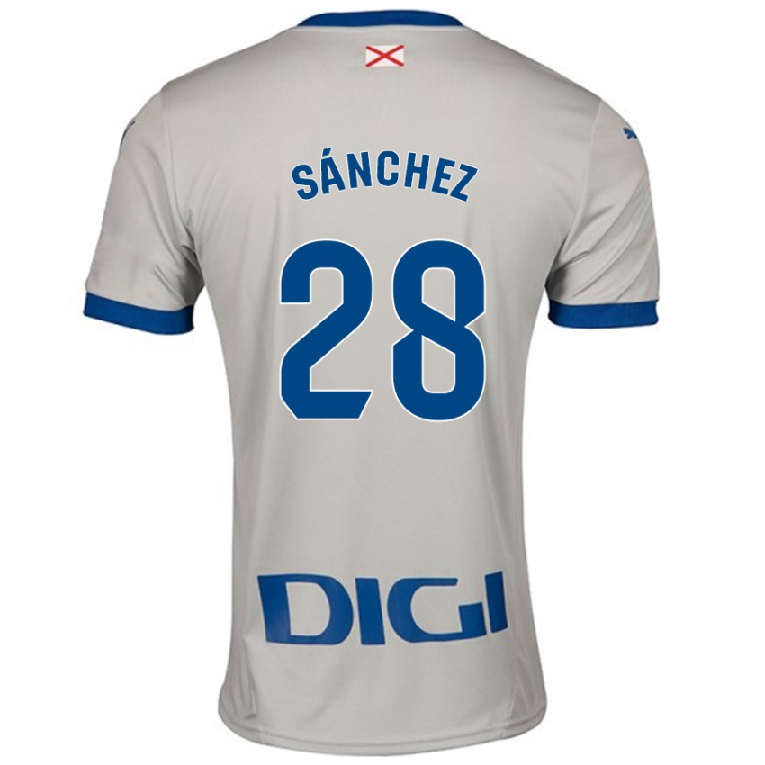 גברים Ander Sánchez #28 אפור בהיר הרחק ג'רזי 2024/25 חולצה קצרה