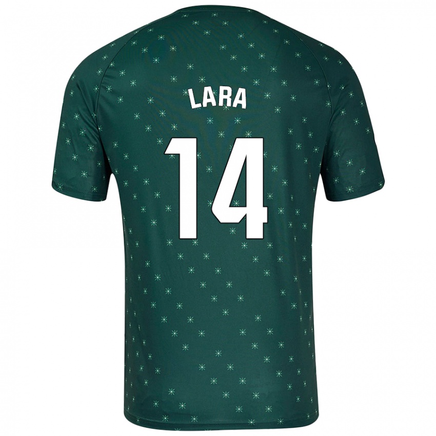 גברים Luis Lara #14 ירוק כהה הרחק ג'רזי 2024/25 חולצה קצרה