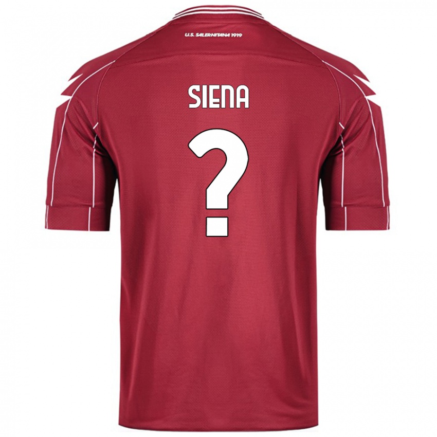 נשים Francesco Siena #0 בורדו ג'רזי ביתית 2024/25 חולצה קצרה
