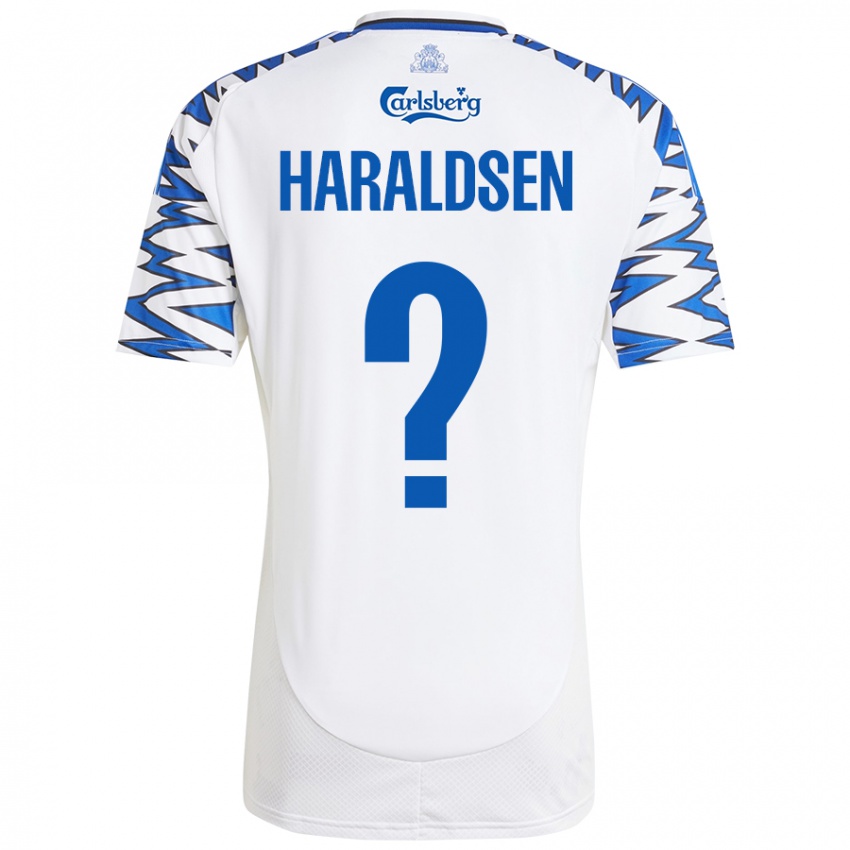 נשים Henrik Haraldsen #0 לבן כחול שמיים ג'רזי ביתית 2024/25 חולצה קצרה