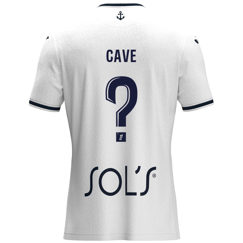 נשים Steven Cave #0 לבן כחול כהה הרחק ג'רזי 2024/25 חולצה קצרה
